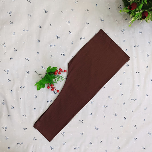 Deep reddish-brown Wash & Wear Kurta Pajama Set with Embroidered Waistcoat Detail